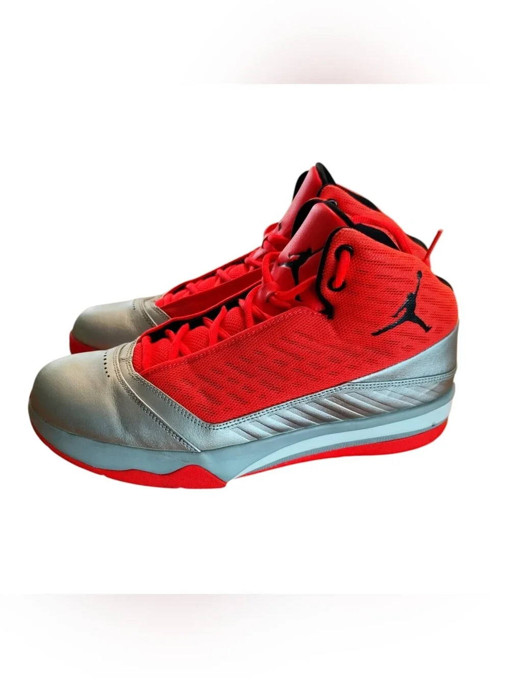 Jordan Men's High-Top Basketball Shoes -  B'mo Red/Silver Size 10.5